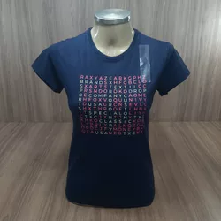 Camiseta Custom MC Bordado 4726 - Marinho 7199 - 7... - LETÍCIA COUNTRY IMPORT'S