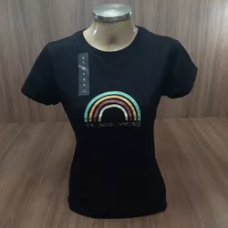 Camiseta Custom MC Estampada 50120 - Preto 7197 - ... - LETÍCIA COUNTRY IMPORT'S
