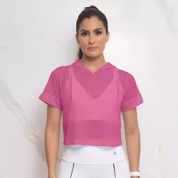 Cropped Capuz Amanda - Linhas & Cores Coleção Fitn... - Linhas & Cores
