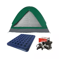 Kit Barraca para 4 pessoas Verde Colchão Inflável ... - Loja Caravelas