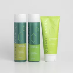 Kit Shampoo Antiqueda + Uso Diário + Condicionador - Dermociencia