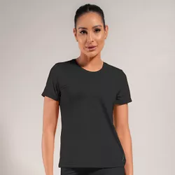 29430 - Blusa manga curta. - Preto - Duzani