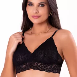30647 - Conjunto triângulo. Calcinha fio - Preto - Duzani