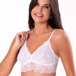 30650 - Conjunto triângulo. Calcinha fio - Branco - Duzani