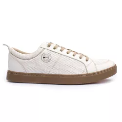 Sapatênis Masculino X-Traball Francajel Branco em couro - 5696 - LOJA FRANCAJEL