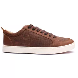 Sapatênis Masculino X-Traball Francajel conhaque em couro - 5696 - LOJA FRANCAJEL