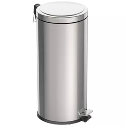 Lixeira inox com pedal Tramontina 30 litros 945381... - Loja Gomes