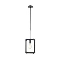 Pendente Hash Aço Preto Fosco E27 Avant 489440007 - Loja Gomes