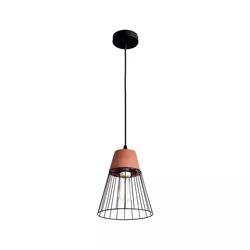 Pendente Avant Kras Aço 1 E27 Preto/Ceramica - Loja Gomes