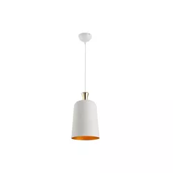 Pendene Avant Bell Aço 1 E27 230MM Branco/Ouro - Loja Gomes