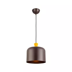 Pendente Avant Bell Aço 1 E27 280MM Café - Loja Gomes