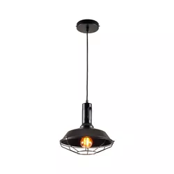 Pendente Avant Tennessee Aço 1 E27 46,0cm Preto - Loja Gomes