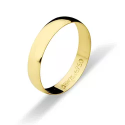 Aliança De Ouro 18k 750 10142.1 - Lojão Das Alianças