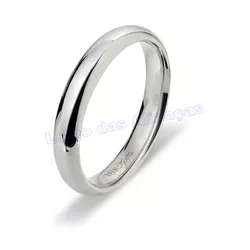 Aliança De Ouro Branco 18k 750 10083.5 - Lojão Das Alianças