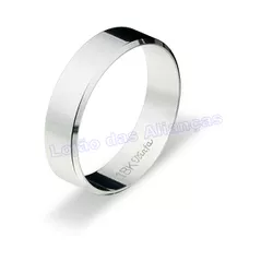 Aliança De Ouro Branco 18k 750 10093.5 - Lojão Das Alianças