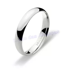 Aliança De Ouro Branco 18k 750 10252.5 - Lojão Das Alianças