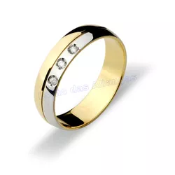 Aliança De Ouro 18k 750 10017.1 - Lojão Das Alianças