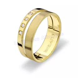 Aliança De Ouro 18k 750 10031.1 - Lojão Das Alianças