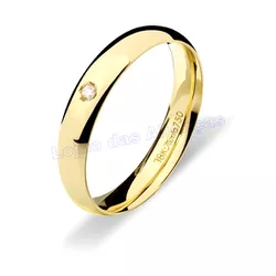 Aliança De Ouro 18k 750 10052.1 - Lojão Das Alianças