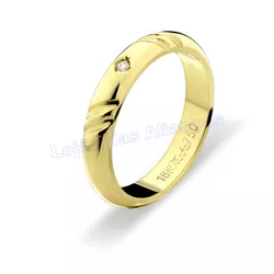 Aliança De Ouro 18k 750 10080.1 - Lojão Das Alianças