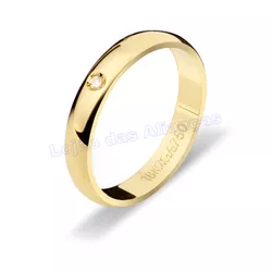 Aliança De Ouro 18k 750 10086.1 - Lojão Das Alianças