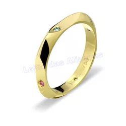 Aliança De Ouro 18k 750 10087.1 - Lojão Das Alianças