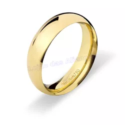 Aliança De Ouro 18k 750 10094.1 - Lojão Das Alianças