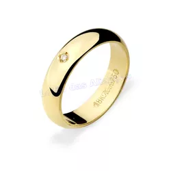 Aliança De Ouro 18k 750 10096.1 - Lojão Das Alianças
