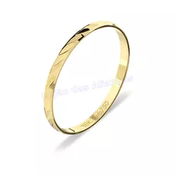 Aliança De Ouro 18k 750 10129.1 - Lojão Das Alianças