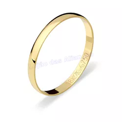 Aliança De Ouro 18k 750 10131.1 - Lojão Das Alianças