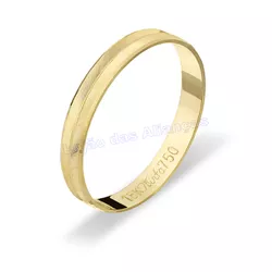 Aliança De Ouro 18k 750 101369.1 - Lojão Das Alianças