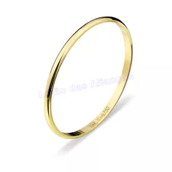 Aliança De Ouro 18k 750 10144.1 - Lojão Das Alianças