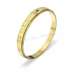 Aliança De Ouro 18k 750 10188.1 - Lojão Das Alianças