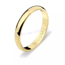 Aliança De Ouro 18k 750 10192.1 - Lojão Das Alianças