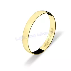 Aliança De Ouro 18k 750 10273.1 - Lojão Das Alianças