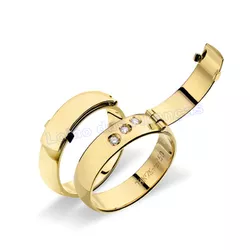 Aliança De Ouro 18k 750 10338.1 - Lojão Das Alianças