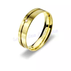 Aliança De Ouro 18k 750 10344.1 - Lojão Das Alianças