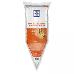 Massa Dun Dun 3Kg - P/ Assentamento de Blocos - 38... - Lojas Coimbra
