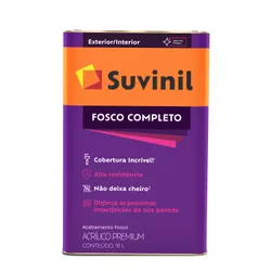 Tinta Acrílica Suvinil Fosco Completo - 18L (Branc... - Lojas Coimbra
