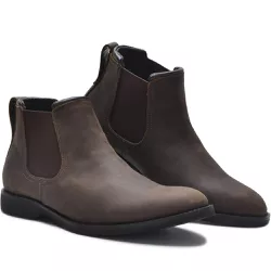 Botina Masculina Chelsea Vinci Crazy Café - Look Stock
