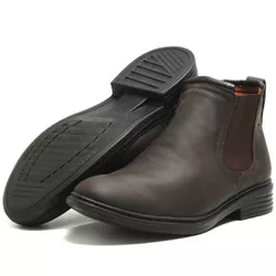Botina Ultra Comfort 30% Mais Leve Fossil Café - Look Stock
