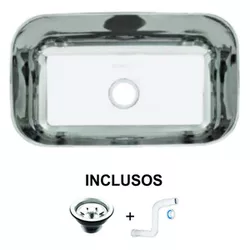 CUBA N2 FUNDA PRIME 570X350X200MM AÇO 304 - SIFÃO ... - LPF DISTRIBUIDORA