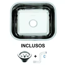 CUBA QUADRADA 400X400X200 AÇO 304 - SIFÃO E VÁLVUL... - LPF DISTRIBUIDORA
