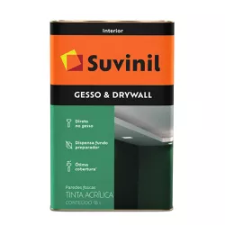 Tinta Direto No Gesso e Drywall Branco Suvinil 18L - Luidar Tintas