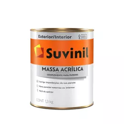 Massa Acrílica Suvinil 1,3Kg - Luidar Tintas