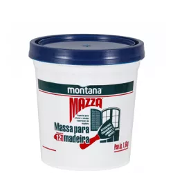 Massa para Madeira Mazza Branca Montana 1,6Kg - Luidar Tintas