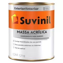 Massa Acrílica Premium 1,3KG - Suvinil - Marquezim Tintas