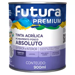 Tinta Acrílica Premium Absoluto Fosco 0,9L Branco ... - Marquezim Tintas