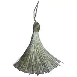 Pingente Tassel 9cm Off White Com Detalhe em Doura... - MERART