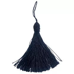 Pingente Tassel 9cm Preto Com Detalhe em Dourado -... - MERART